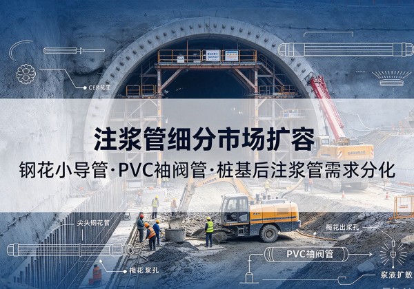 萨尔图注浆管细分市场扩容，隧道钢花小导管、PVC 袖阀管、桩基后注浆管需求分化